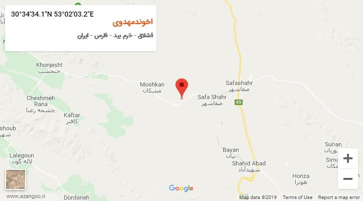 روستای اخوندمهدوی بر روی نقشه