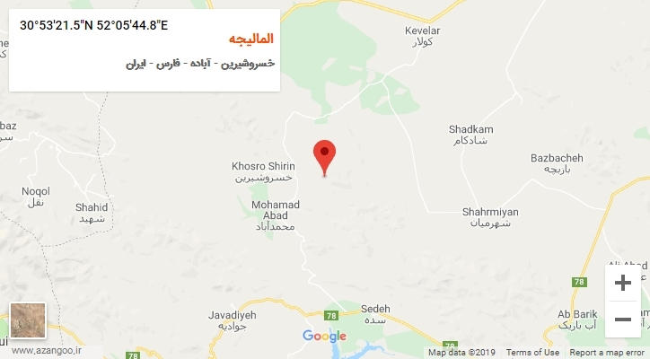 روستای المالیجه بر روی نقشه