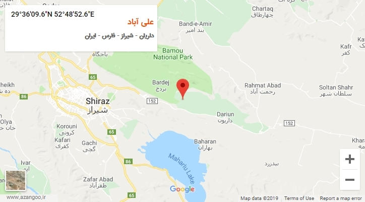 روستای علی آباد بر روی نقشه
