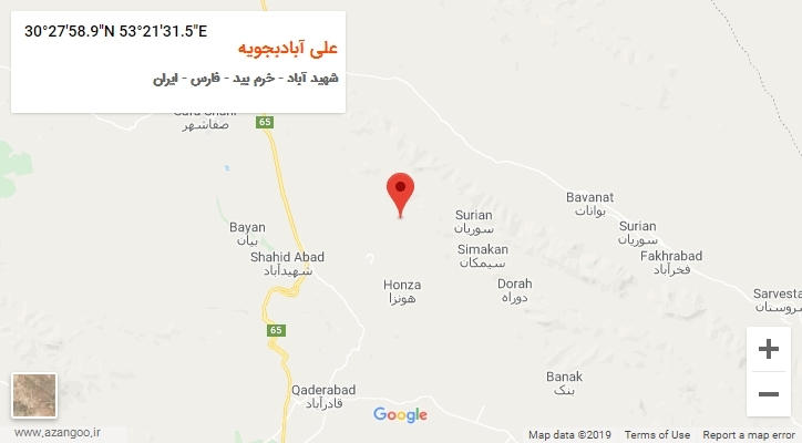 روستای علی آبادبجویه بر روی نقشه