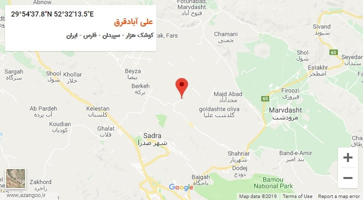 روستای علی آبادقرق بر روی نقشه