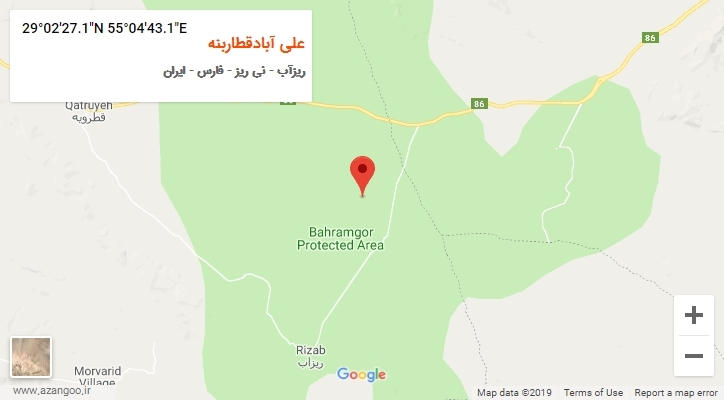 روستای علی آبادقطاربنه بر روی نقشه