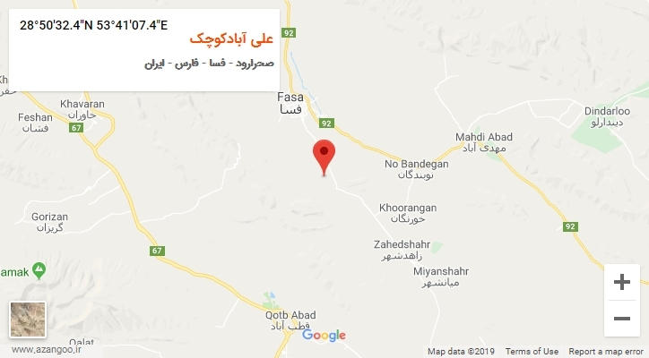 روستای علی آبادکوچک بر روی نقشه