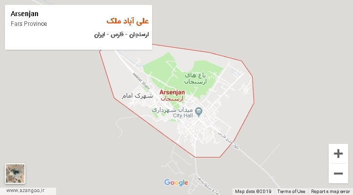 دهستان علی آباد ملک بر روی نقشه
