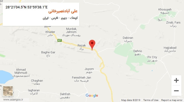 روستای علی آبادنصیرخانی بر روی نقشه