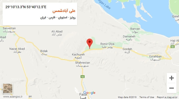 روستای علی آبادشمس بر روی نقشه