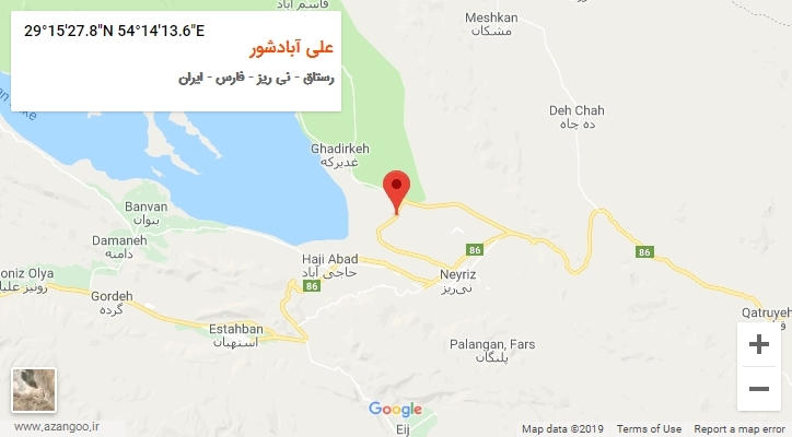 روستای علی آبادشور بر روی نقشه