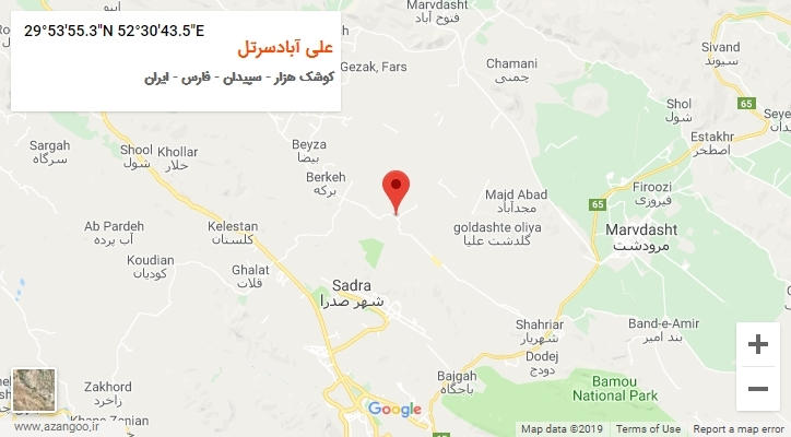 روستای علی آبادسرتل بر روی نقشه