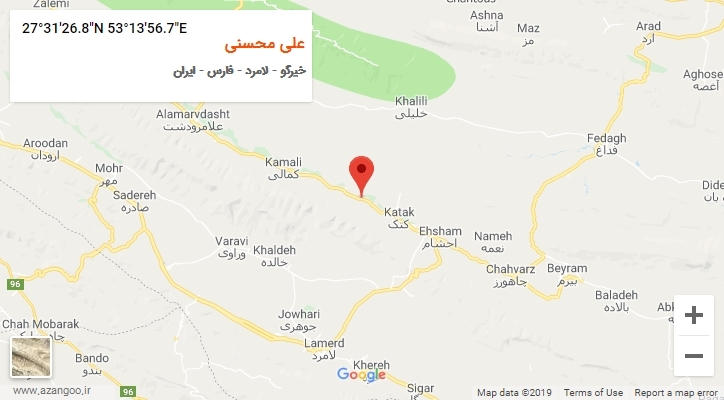 روستای علی محسنی بر روی نقشه