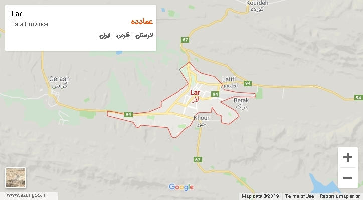 دهستان عمادده بر روی نقشه