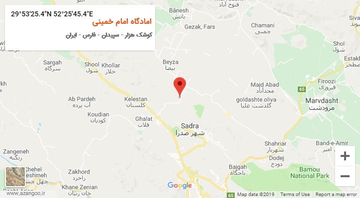 روستای امادگاه امام خمینی بر روی نقشه