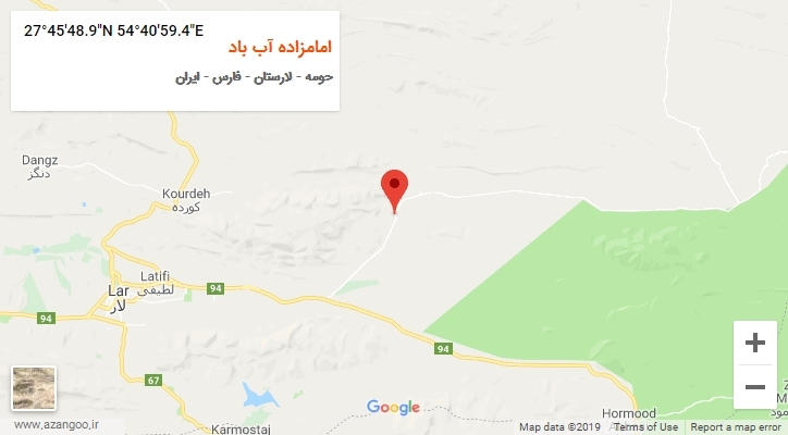 روستای امامزاده آب باد بر روی نقشه