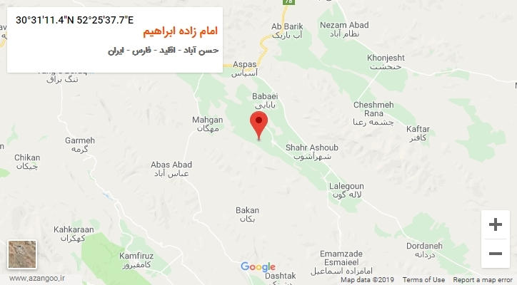 روستای امام زاده ابراهیم بر روی نقشه
