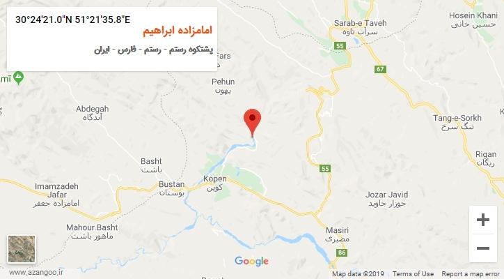 روستای امامزاده ابراهیم بر روی نقشه