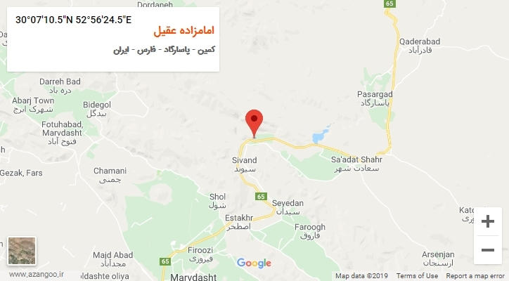 روستای امامزاده عقیل بر روی نقشه
