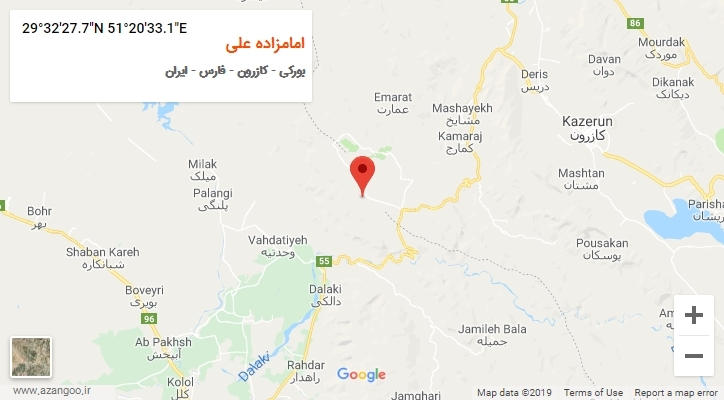 روستای امامزاده علی بر روی نقشه