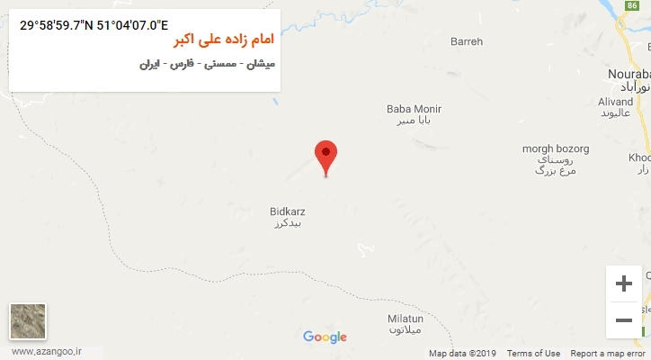 روستای امام زاده علی اکبر بر روی نقشه