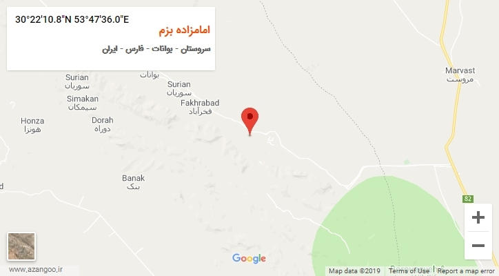 روستای امامزاده بزم بر روی نقشه