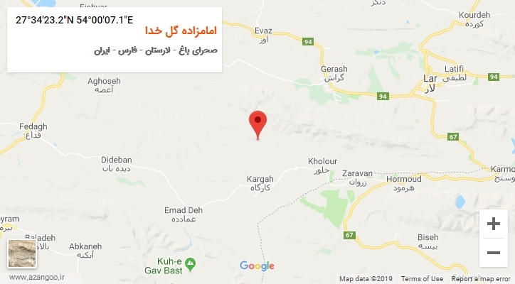 روستای امامزاده گل خدا بر روی نقشه
