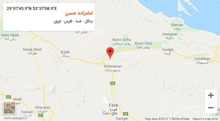 روستای امامزاده حسن بر روی نقشه