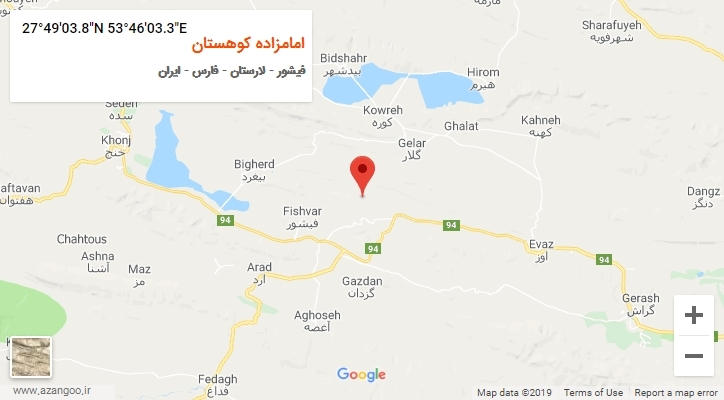روستای امامزاده کوهستان بر روی نقشه