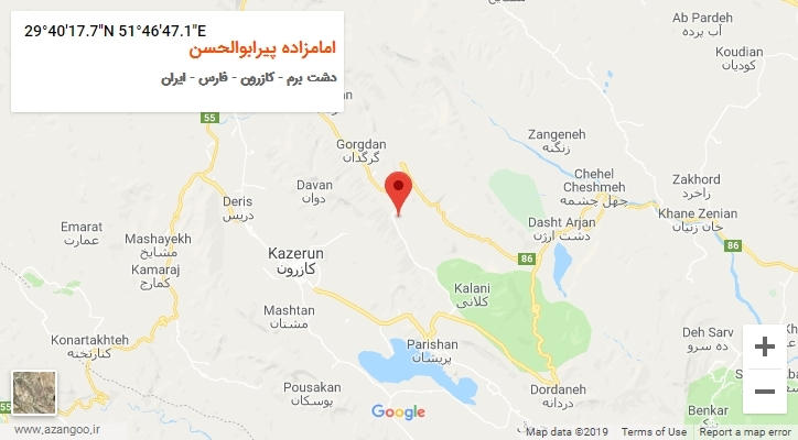 روستای امامزاده پیرابوالحسن بر روی نقشه