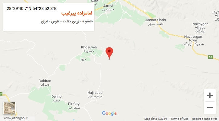 روستای امامزاده پیرغیب بر روی نقشه