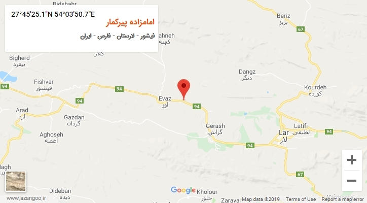 روستای امامزاده پیرکمار بر روی نقشه