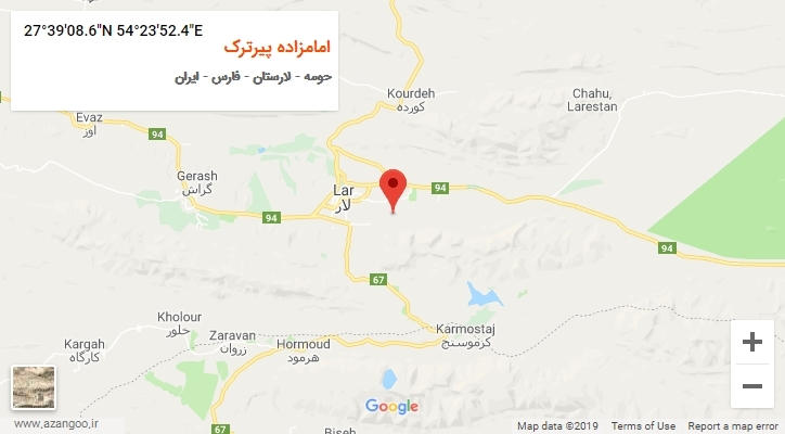 روستای امامزاده پیرترک بر روی نقشه