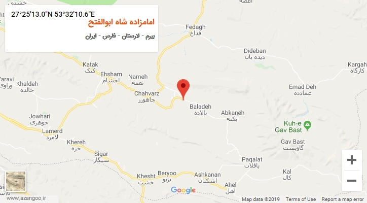 روستای امامزاده شاه ابوالفتح بر روی نقشه