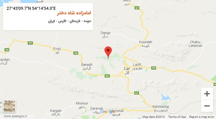 روستای امامزاده شاه دختر بر روی نقشه