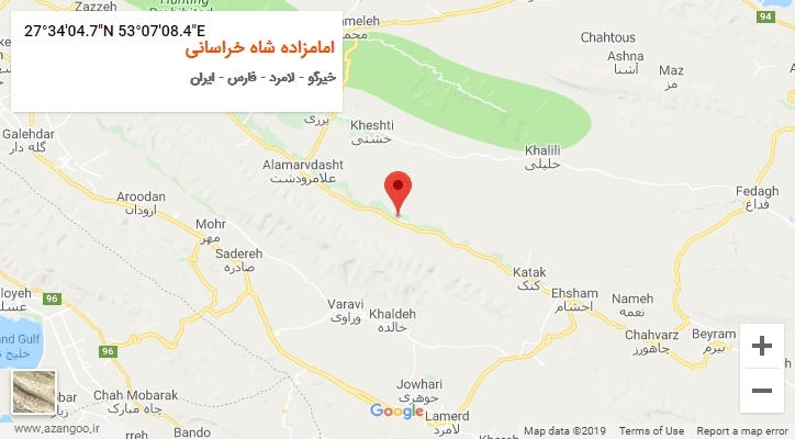 روستای امامزاده شاه خراسانی بر روی نقشه
