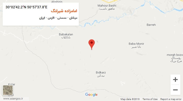 روستای امامزاده شیرلنگ بر روی نقشه