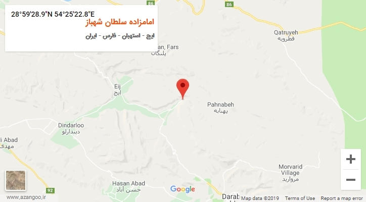روستای امامزاده سلطان شهباز بر روی نقشه