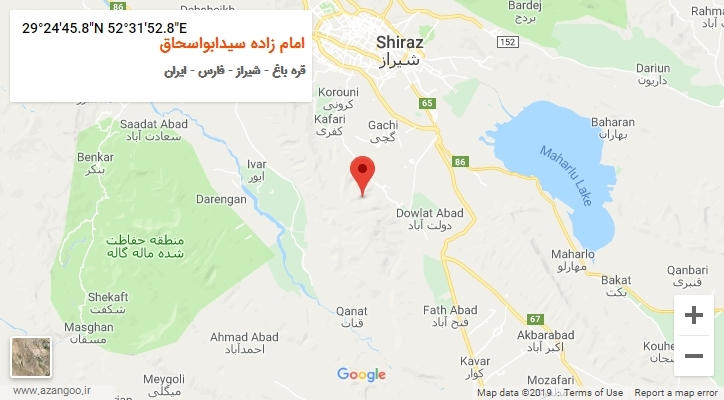 روستای امام زاده سیدابواسحاق بر روی نقشه