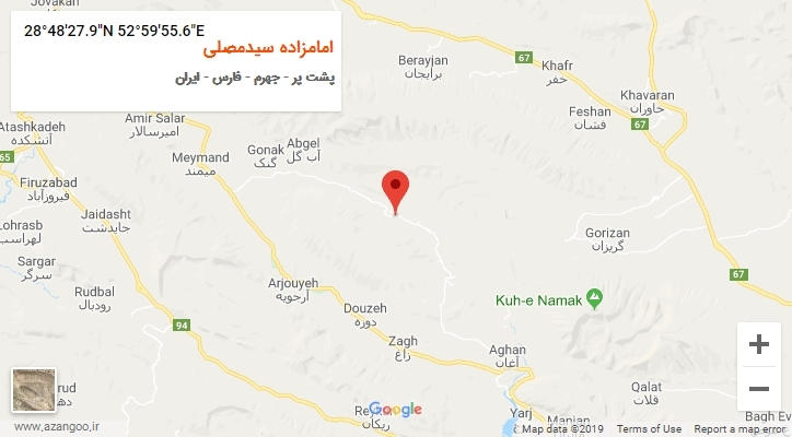 روستای امامزاده سیدمصلی بر روی نقشه