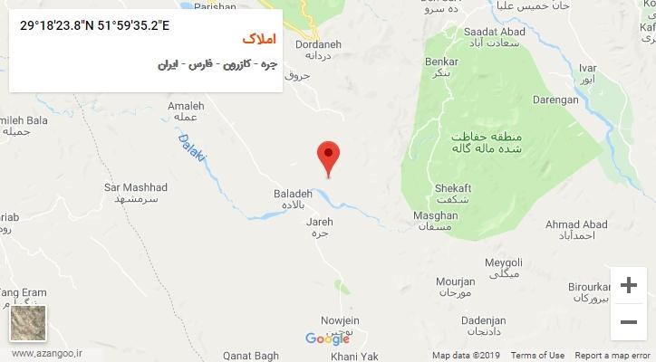 روستای املاک بر روی نقشه