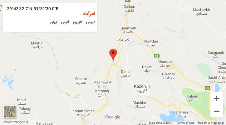 روستای امرآباد بر روی نقشه
