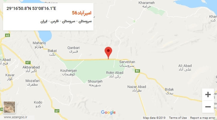 روستای امیرآباد56 بر روی نقشه
