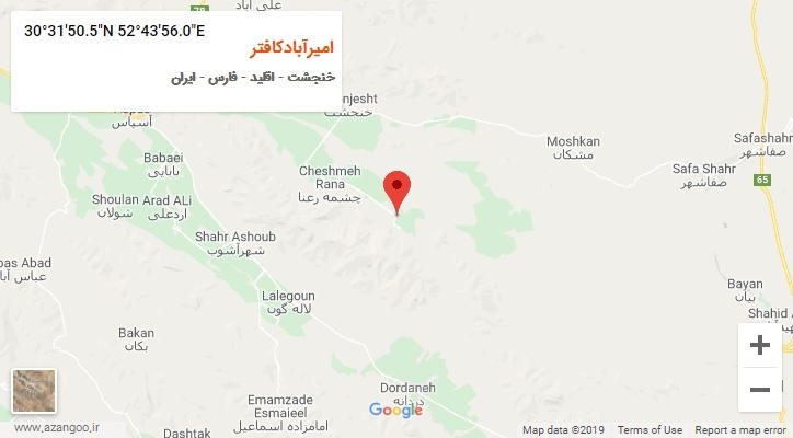 روستای امیرآبادکافتر بر روی نقشه