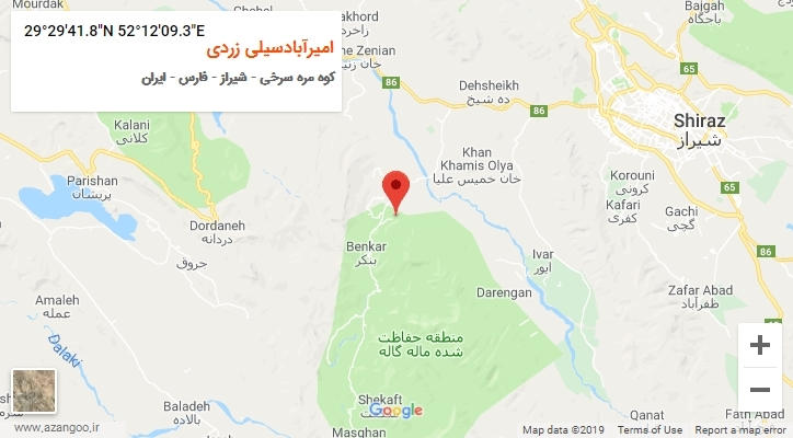 روستای امیرآبادسیلی زردی بر روی نقشه