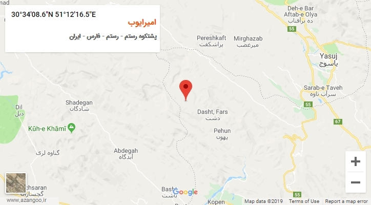 روستای امیرایوب بر روی نقشه