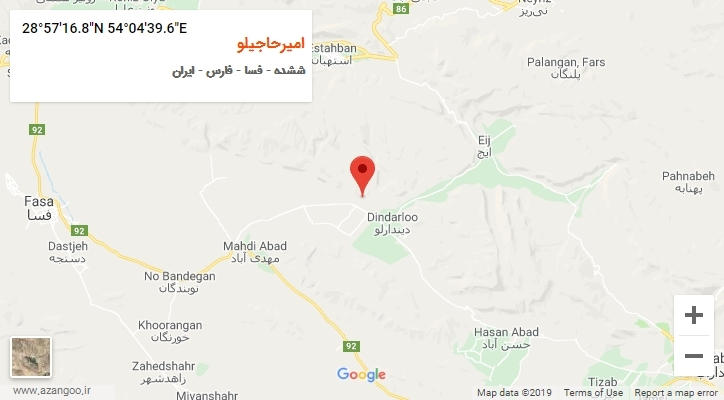 روستای امیرحاجیلو بر روی نقشه