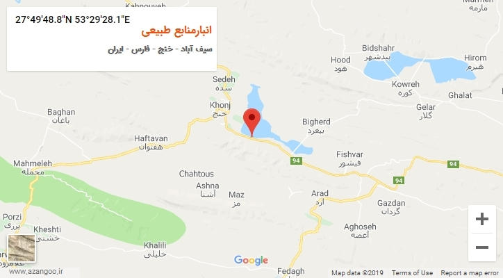روستای انبارمنابع طبیعی بر روی نقشه