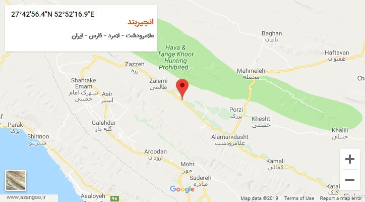 روستای انجیربند بر روی نقشه