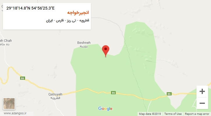 روستای انجیرخواجه بر روی نقشه