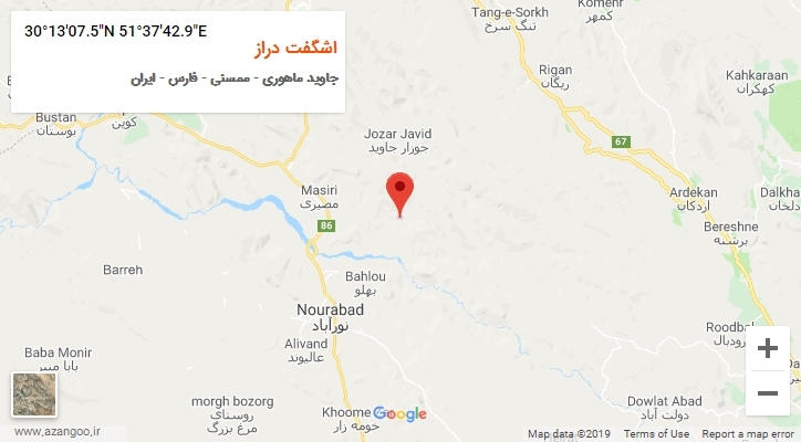 روستای اشگفت دراز بر روی نقشه
