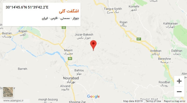 روستای اشگفت گلی بر روی نقشه