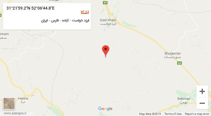 روستای اشکا بر روی نقشه