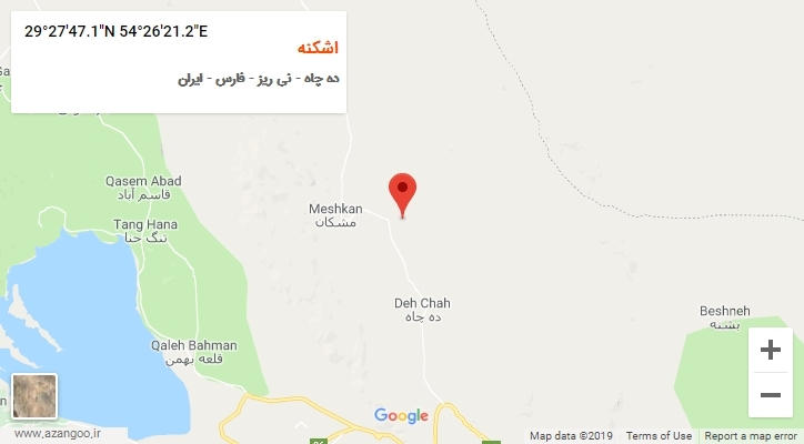 روستای اشکنه بر روی نقشه